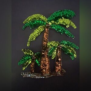 Large Sequin Palm Tree appliqué